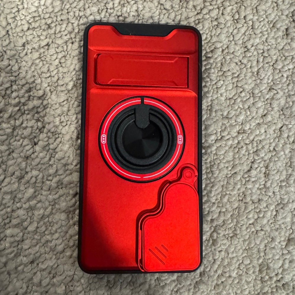 Samsung S26+‎ Red Rugged Armor Phone Case with Ring Kickstand & Camera Cover
